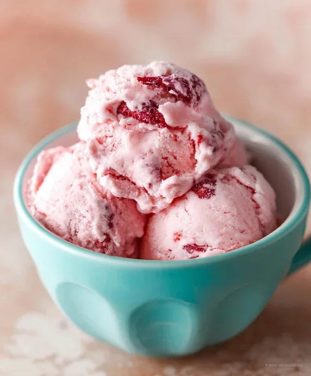 Homemade Strawberry Ice Cream