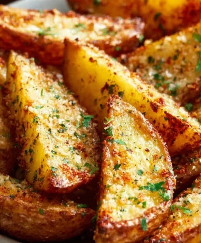 Baked Garlic Parmesan Potato Wedges