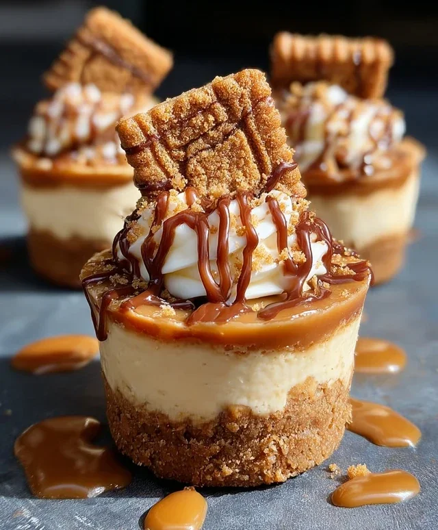 Mini Cookie Butter Cheesecake Cups