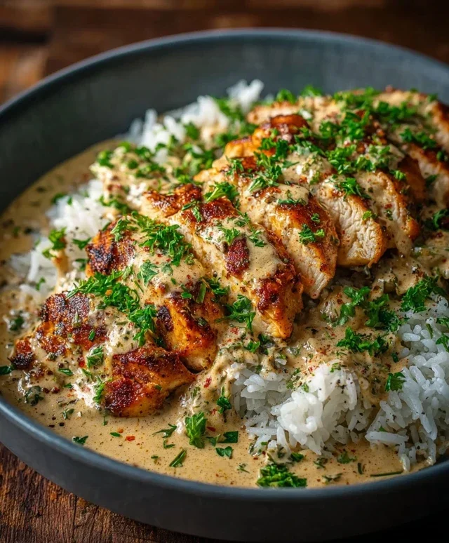 High Protein Creamy Cajun Chicken Rice