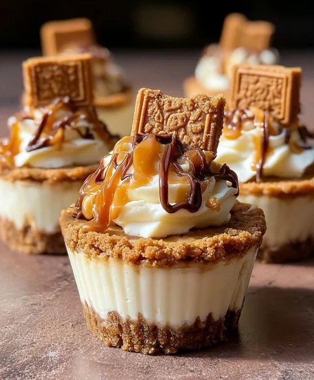 Mini Cookie Butter Cheesecake Cups
