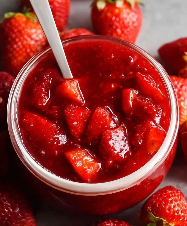 Fresh Strawberry Sauce (Strawberry Topping)