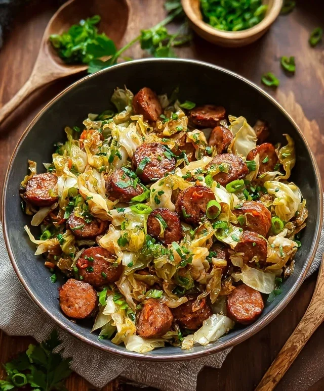 Easy Sausage and Cabbage Stir Fry