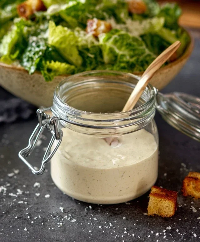 Homemade Creamy Caesar Salad Dressing