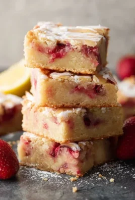 Strawberry Lemon Blondies