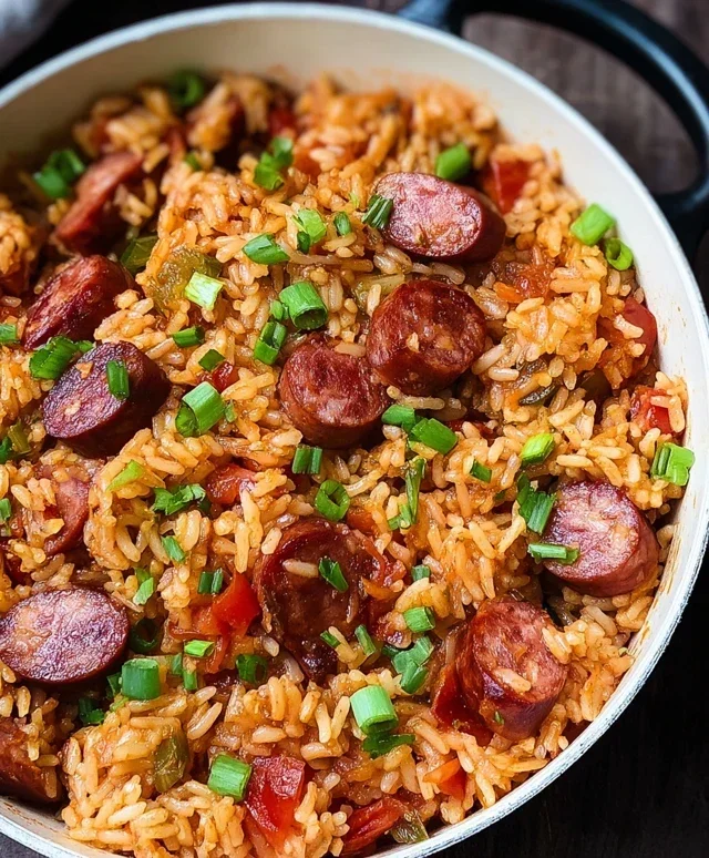 One Pot Smoked Sausage And Rice