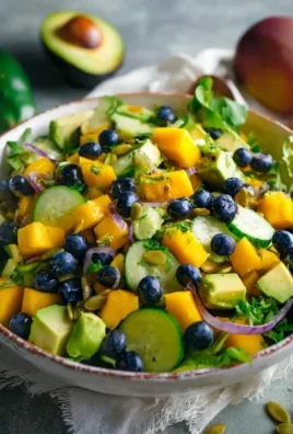 Mango Cucumber Salad with Blueberry and Avocado