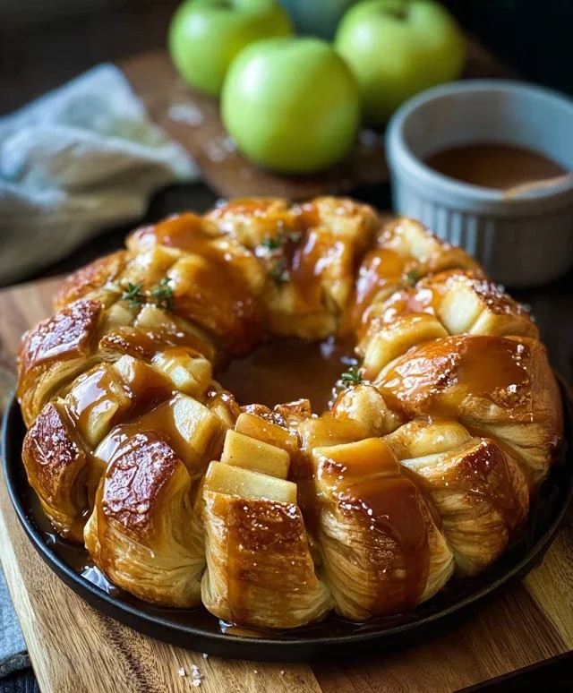 Caramel Apple Cream Cheese Crescent Ring