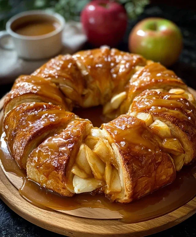 Caramel Apple Cream Cheese Crescent Ring