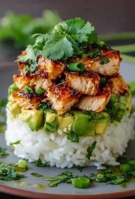 Delicious Honey Lime Chicken & Avocado Rice Stack Recipe