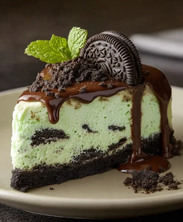 Mint Oreo Cheesecake Delight
