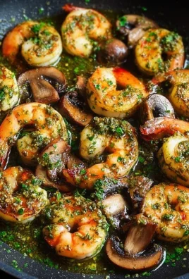 Pesto Shrimp with Mushrooms