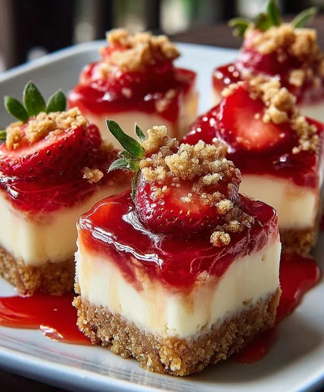 Strawberry Crunch Cheesecake Bites