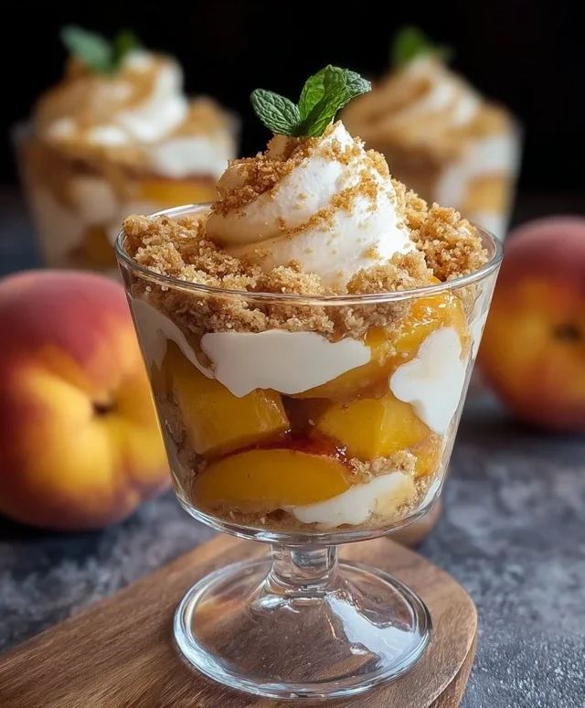Classic Peach Cobbler Parfait