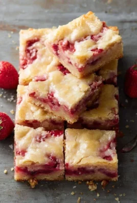 Strawberry Lemon Blondies