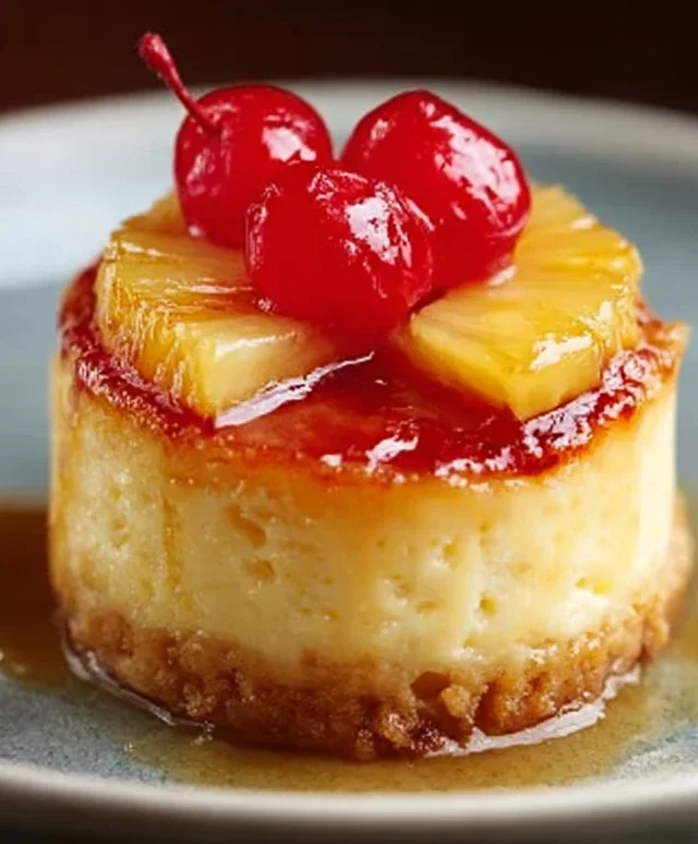 Mini Pineapple Upside-Down Cheesecakes