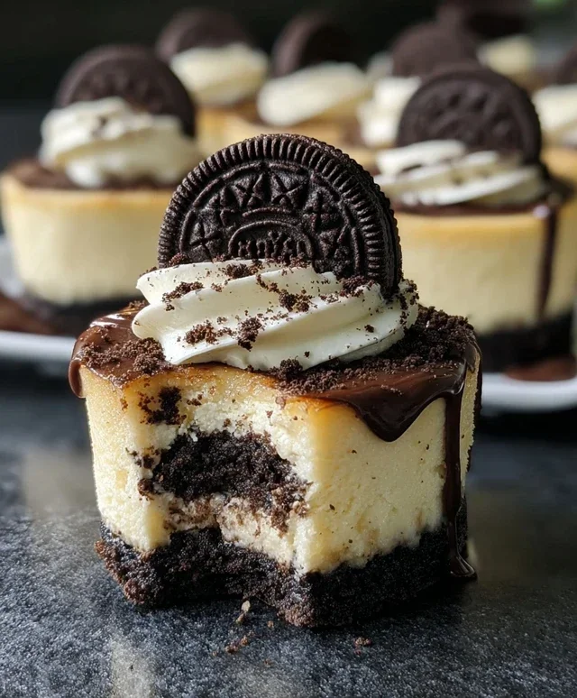 Oreo Overload Stuffed Mini Cheesecake