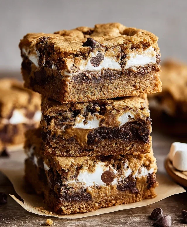 Peanut Butter S'mores Blondies
