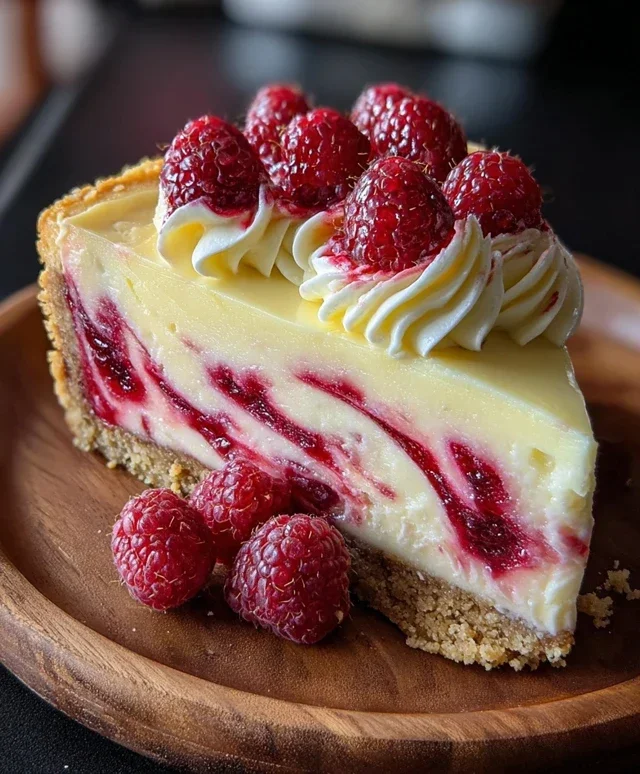 Raspberry Lemon White Chocolate Cheesecake