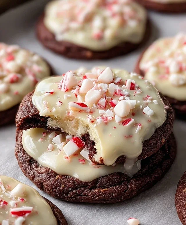 White Chocolate Peppermint Bark Cookies