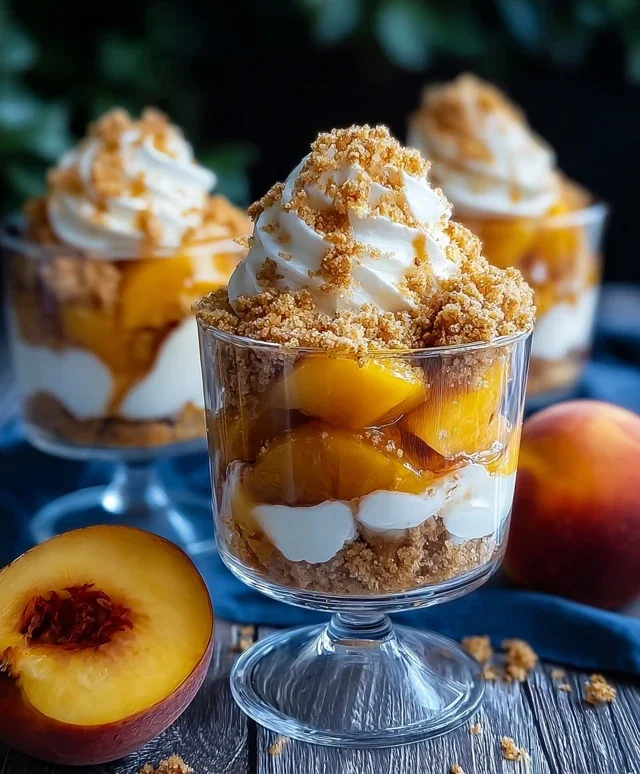 Classic Peach Cobbler Parfait