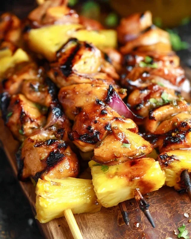 Pineapple Chicken Kebabs Recipe