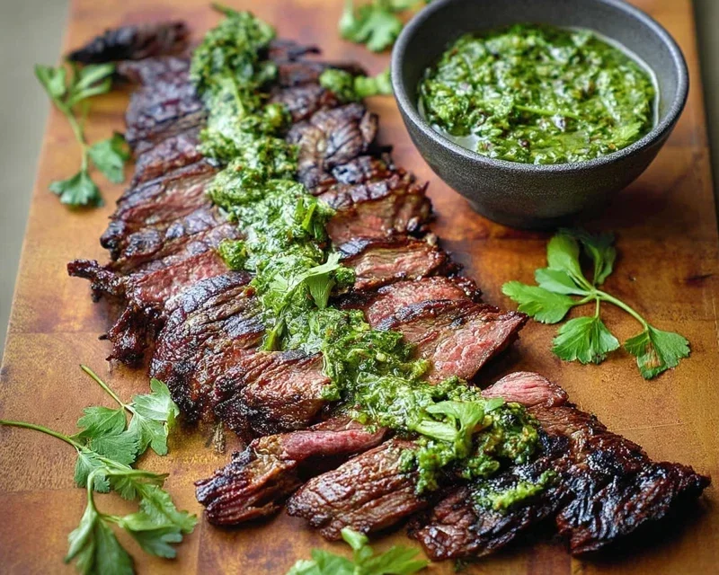 Skirt Steak Marinade Recipe with Chimichurri Recipe