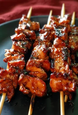Sticky Bourbon Extract Extract Chicken Skewers