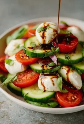 Fresh Cucumber Caprese Salad