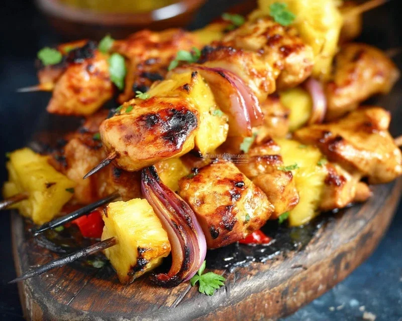 Pineapple Chicken Kebabs Recipe