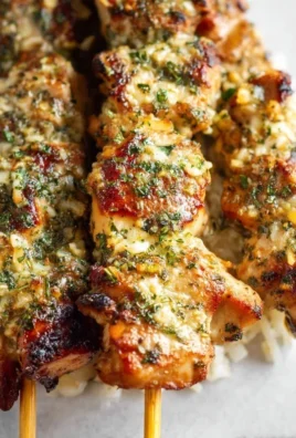 Ranch Garlic Parmesan Chicken Skewers