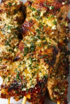 Garlic Parmesan Chicken Skewers