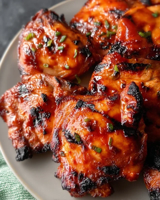 Grilled Honey Buffalo Chicken Thighs