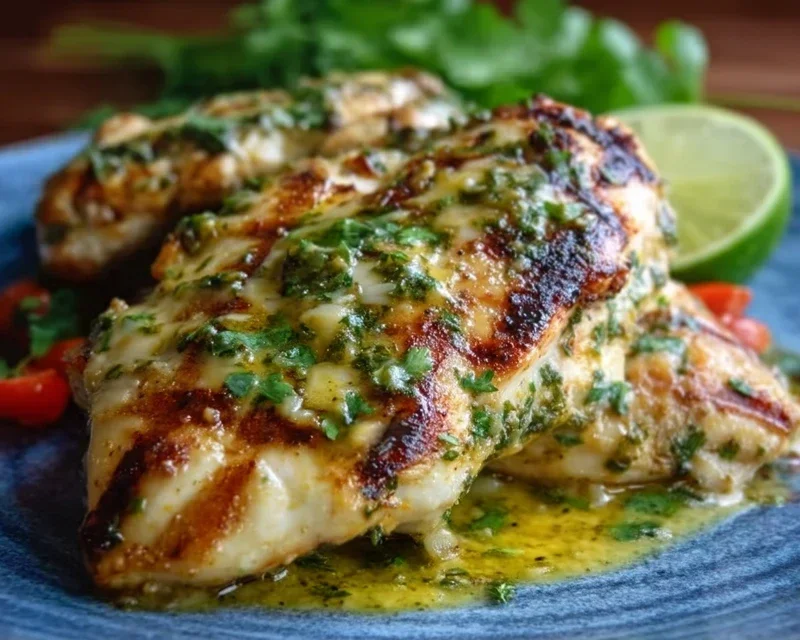 Grilled Salsa Verde Pepper Jack Chicken
