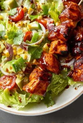 BBQ Chicken Skewer Salad