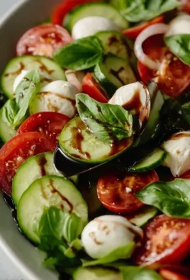 Fresh Cucumber Caprese Salad