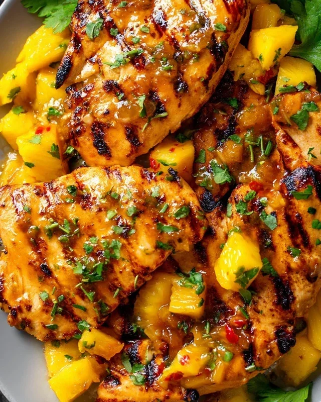Grilled Mango Pineapple Chicken
