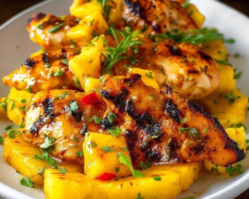 Grilled Mango Pineapple Chicken