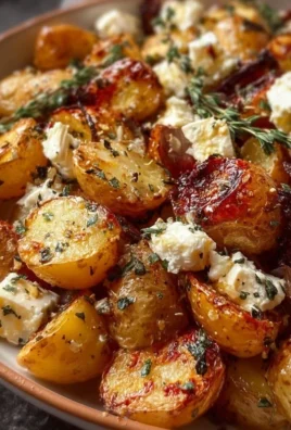 Roasted Potatoes with Baked Feta and Garlic