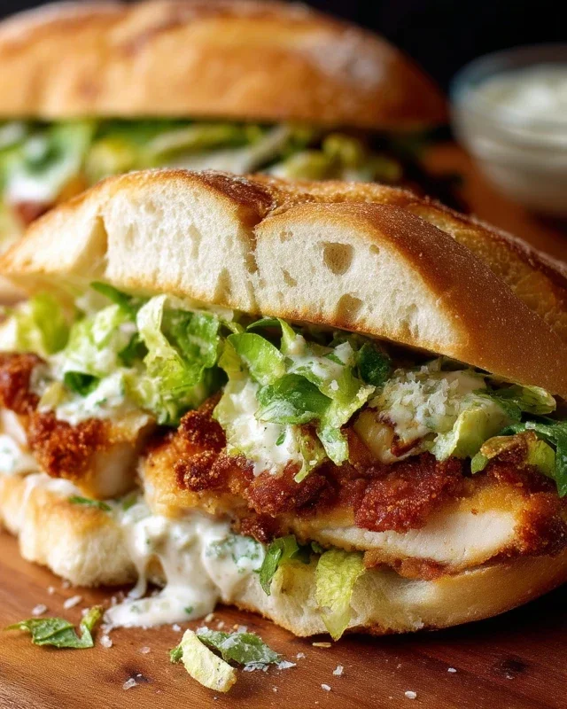 Crispy Chicken Caesar Sandwich