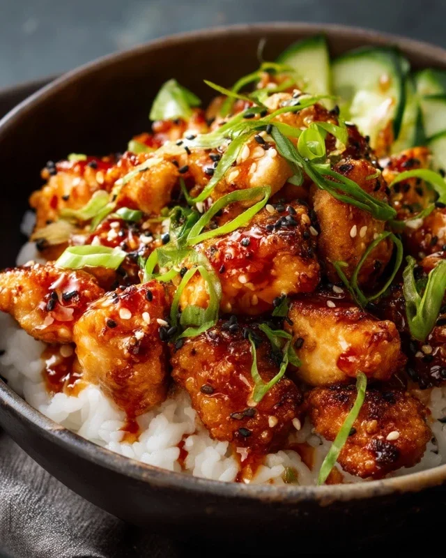 Spicy Honey Gin Extract Extractger Chicken Bowls With Yum Yum Sauce