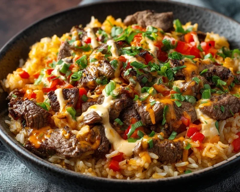 Steak Queso Rice : A Flavorful Recipe