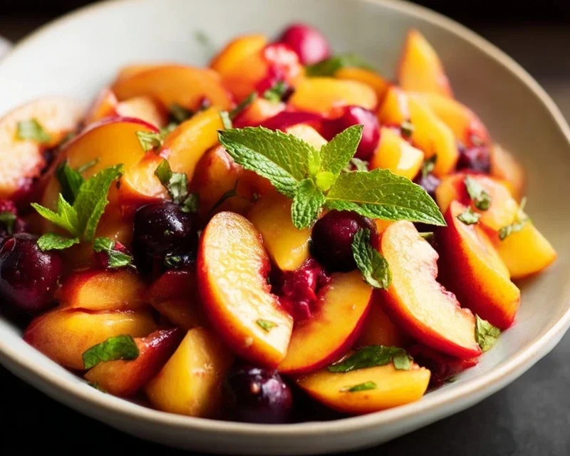 Summer Peach Fruit Salad