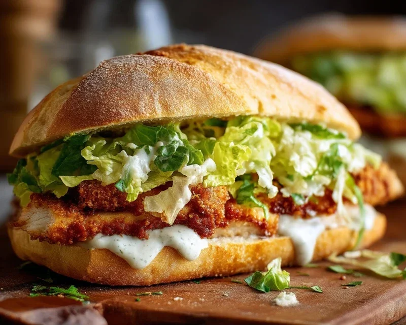 Crispy Chicken Caesar Sandwich