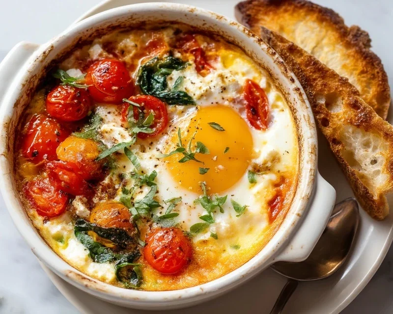 Baked Feta Eggs