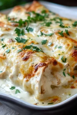 Creamy White Chicken Enchiladas