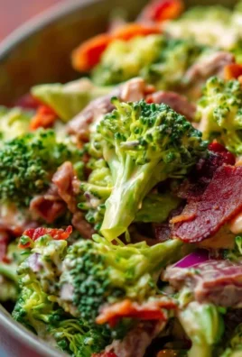 Broccoli Salad with Beef Beef Bacon Recipe