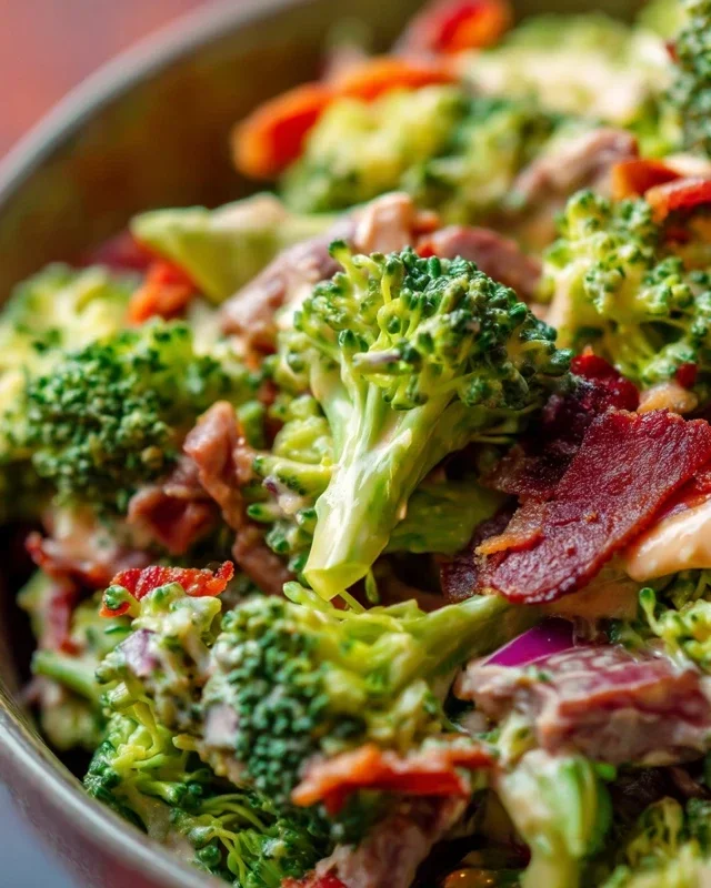Broccoli Salad with Beef Bacon