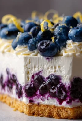 No-Bake Lemon dazzling Blueberry cream Cake