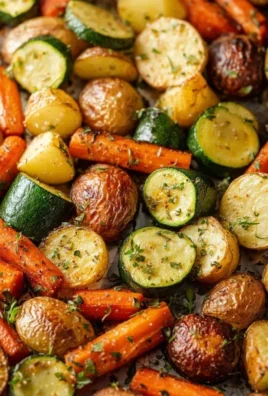 Garlic Herb Roasted Potatoes Carrots and Zucchini